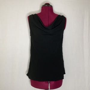 Isaac Mizrahi Black Cowl Neck Blouse